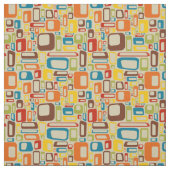 70s mod squares fabric stof (Swatch)