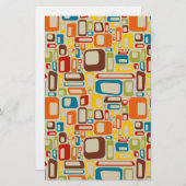 70s mod vierkanten plakboekpapier / matte kaart (Voorkant / Achterkant)