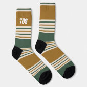 70s Modern midden eeuw gestreept patroon Koel Sokken (Rechts)