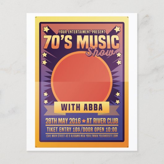 70's Music show Flyer (Voorkant)