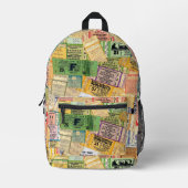 70s Muziek Concert Tickets Rugzak (Voorkant)