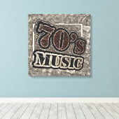  70's Muziek - Ingewikkeld Canvas (Insitu (Houten vloer))