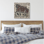  70's Muziek - Ingewikkeld Canvas Afdruk (Insitu (Slaapkamer))