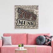  70's Muziek - Ingewikkeld Canvas Afdruk (Insitu (Woonkamer))