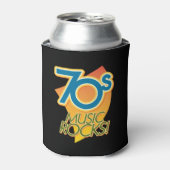 70s Muziek Rocks! Blikjeskoeler (Blikje Voorkant)