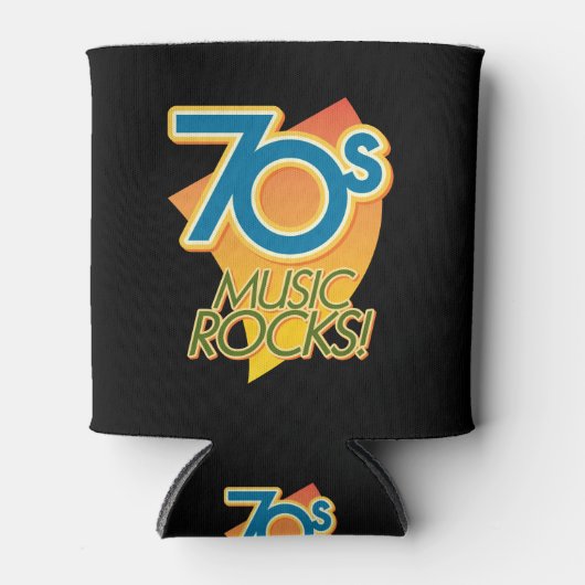 70s Muziek Rocks! Blikjeskoeler (Voorkant)