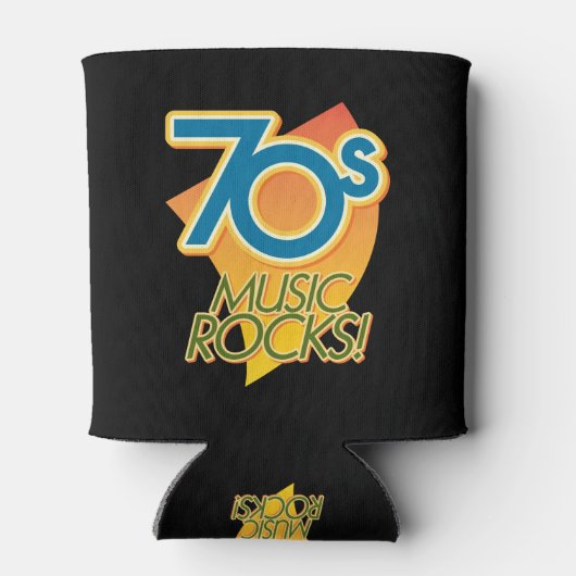 70s Muziek Rocks! Blikjeskoeler (Achterkant)