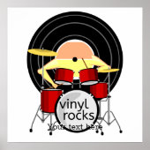 70S MUZIEK VINYLDRUMS POSTER (Voorkant)