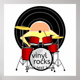 70S MUZIEK VINYLDRUMS POSTER