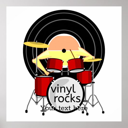 70S MUZIEK VINYLDRUMS POSTER (Voorkant)