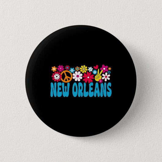 70s New Orleans Ronde Button 5,7 Cm (Voorkant)