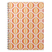 70s nostalgia notebook groovy optical pattern notitieboek (Voorkant)