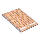 70s nostalgia notebook groovy optical pattern notitieboek (Rechterzijde)