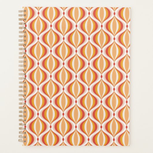 70s nostalgia planner groovy optical pattern (Voorkant)