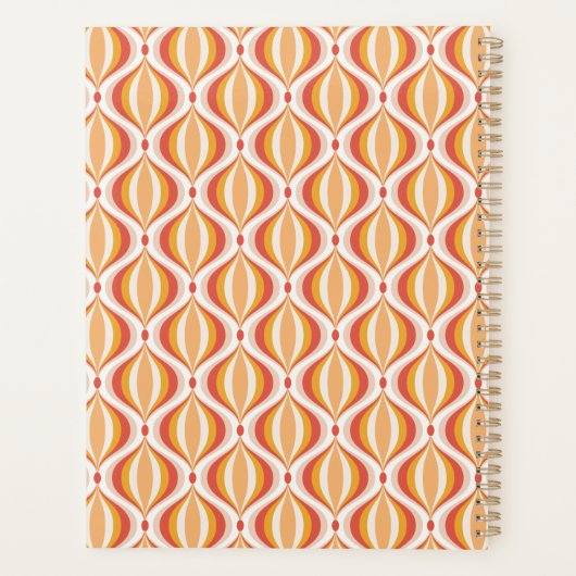 70s nostalgia planner groovy optical pattern (Achterkant)