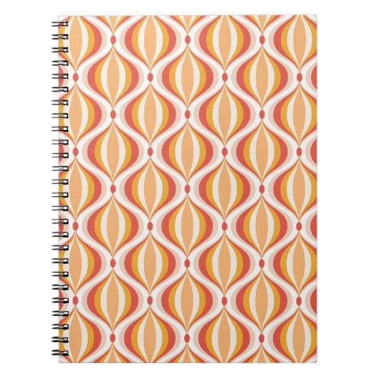 70s nostalgie notitieboek groovy optisch patroon (Voorkant)