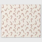 70s Nostalgie Retro Groovy Candy Cane Kerstmis Cadeaupapier (Vlak)