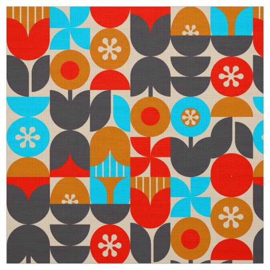 70s nostalgische retro stof (Swatch)