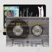 70's of 80's Party Disco Verjaardag Uitnodigingen (Voorkant / Achterkant)