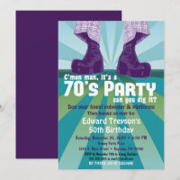 70s Partij Uitnodiging 1970s Disco Birthday