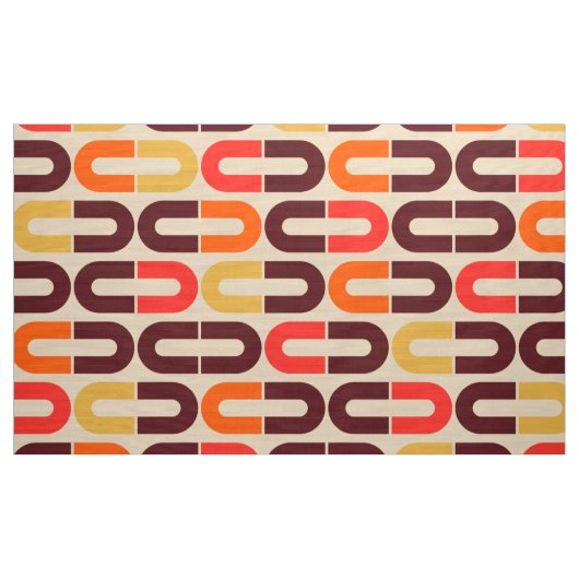 70s patroon magneetvormretro fabric stof (Yard (91,4 cm))