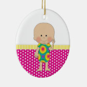 70s Peace Hippie Baby Keramisch Ornament (Rechts)