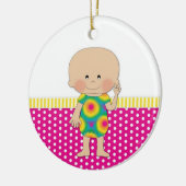 70s Peace Hippie Baby Keramisch Ornament (Links)