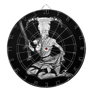 70's pin-up skull dartbord