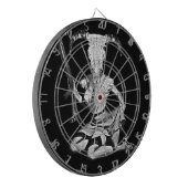 70's pin-up skull dartbord (Voorkant Links)