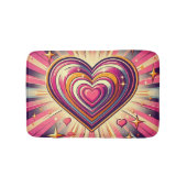 70s pop kunst hart/Valentijns Mok Badmat (Voorkant)