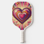 70s pop kunst hart/Valentijns Mok Pickleball Paddle (Voorkant)