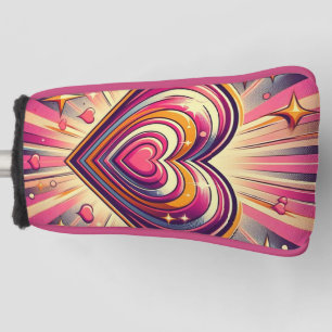 70s pop kunst hart/Valentijnse Golfheadcover