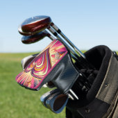 70s pop kunst hart/Valentijnse Golfheadcover (Insitu)