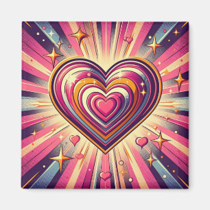 70s pop kunst hart/Valentijnse Magneet