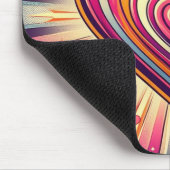 70s pop kunst hart/Valentijnse  Muismat (Hoek)