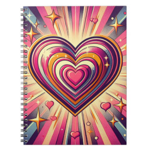70s pop kunst hart/Valentijnse Notitieboek