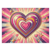 70s pop kunst hart/Valentijnse Tafelkleed (Voorkant (Horizontaal))