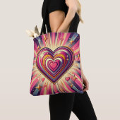 70s pop kunst hart/Valentijnse  Tote Bag (Dichtbij)