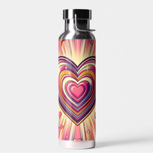 70s pop kunst hart/Valentijnse  Waterfles (Links)