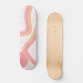 70s print Fireworks Pink oranje Persoonlijk Skateboard (Voorkant)