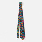 70's Psychadelic Groovy Mushrooms Necktie Stropdas (Achterkant)