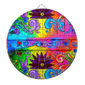 70's psychedelic dart board dartbord (Voorkant)