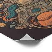 70s Psychedelic Mushroom Retro AI Art Poster (Hoek)