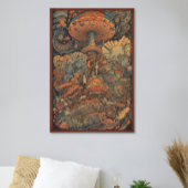 70s Psychedelic Mushroom Retro AI Art Poster