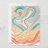 70's psychedelische golven, red de datum kaart (Achterkant)