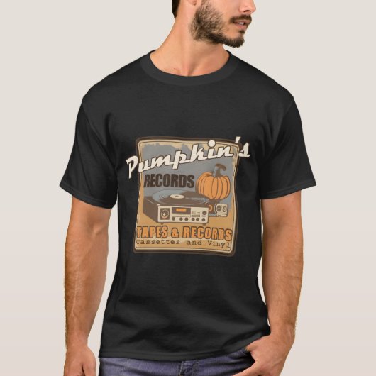 70s  Pumpkin's Record Store T-shirt (Voorkant)