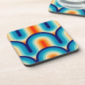 70s Rainbow Curves Bier Onderzetter (Linkerzijde)