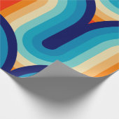 70s Rainbow Curves Cadeaupapier (Hoek)