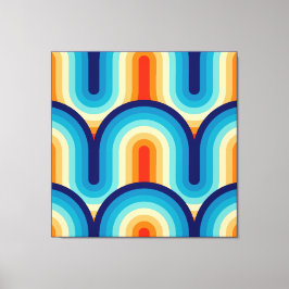 70s Rainbow Curves Canvas Afdruk