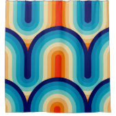70s Rainbow Curves Douchegordijn (Voorkant)